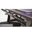 Birou din pal cu elemente metalice, Cross, 120x65x165 cm, lemn, negru