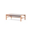 Masuta cafea din lemn si MDF, Pan, 130x75x39 cm, maro, gri