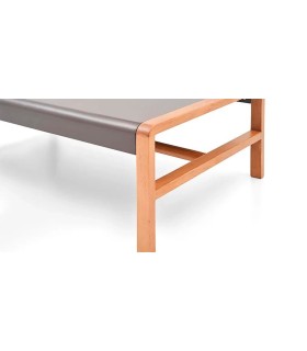Masuta cafea din lemn si MDF, Pan, 130x75x39 cm, maro, gri