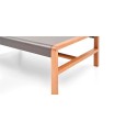 Masuta cafea din lemn si MDF, Pan, 130x75x39 cm, maro, gri