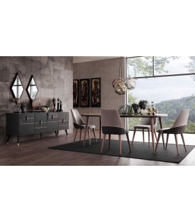 Masa dining din pal, Diamond, 130x90x79 cm, nuc