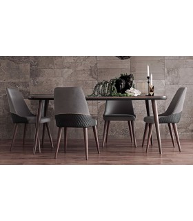 Masa dining din pal, Diamond, 130x90x79 cm, nuc