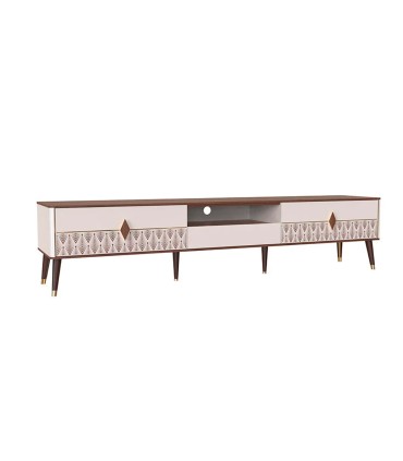 Comoda TV din pal, Diamond Pure, 240 cm, crem