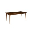 Masa dining din pal si MDF, Valentin, cu picioare din lemn, 190x90x79 cm, nuc