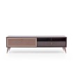 Comoda TV din pal si MDF, Hector, 206 cm, stejar gri