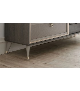 Comoda TV din pal si MDF, Hector, 206 cm, stejar gri