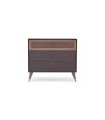 Comoda din pal cu 3 sertare, Hector, 104x48x91 cm, stejar gri