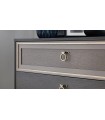 Comoda din pal cu 3 sertare, Hector, 104x48x91 cm, stejar gri