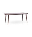 Masa dining din pal, Diamond, 200x90x78.5 cm, nuc, negru