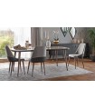 Masa dining din pal, Diamond, 200x90x78.5 cm, nuc, negru