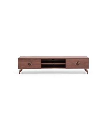 Comoda TV din pal, Clara, 200 cm, nuc