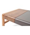 Masuta cafea din lemn si MDF, Pan, 130x75x39 cm, maro, gri