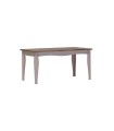 Masa dining extensibila, din pal si MDF, Riena, 169x93.4x78 cm, alb mat, stejar