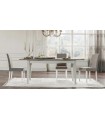 Masa dining extensibila, din pal si MDF, Riena, 169x93.4x78 cm, alb mat, stejar