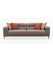 Canapea extensibila cu 3 locuri, tapitata cu stofa, Larina, bej