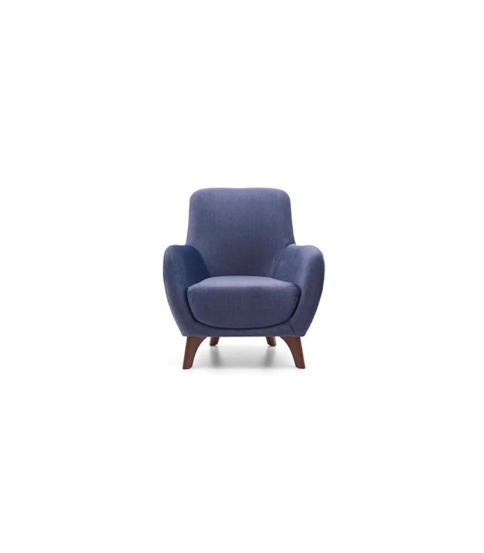Fotoliu Cosy, tapitat cu catifea, bleumarin
