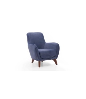 Fotoliu Cosy, tapitat cu catifea, bleumarin
