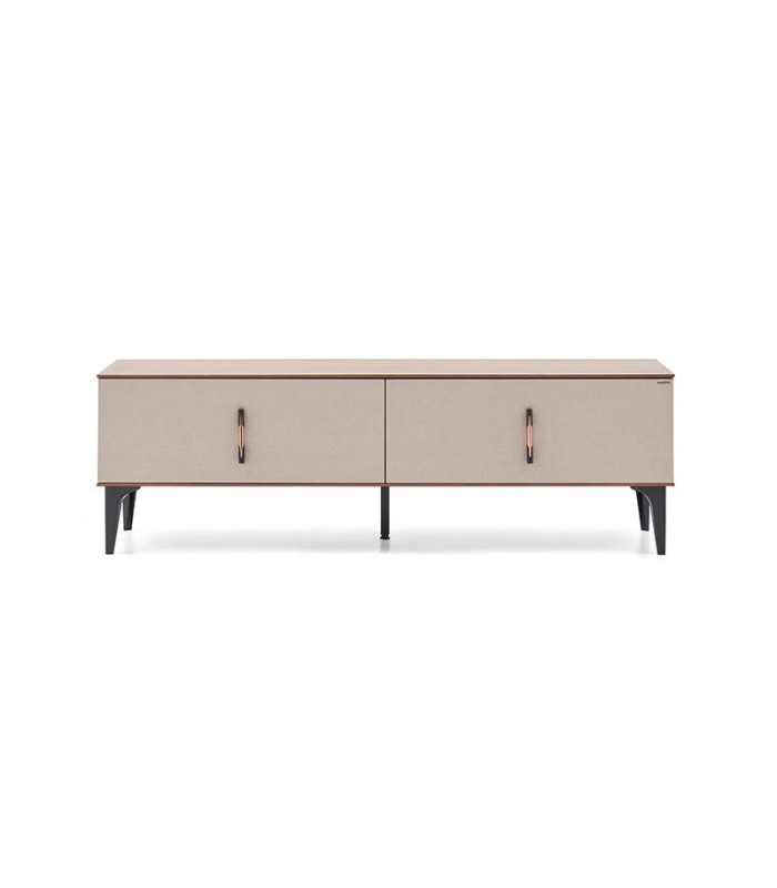 Comoda TV din pal, Nova, 160 cm, nuc, bej