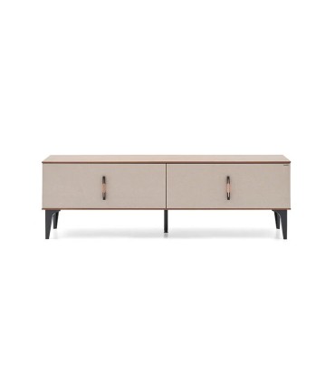 Comoda TV din pal, Nova, 160 cm, nuc, bej