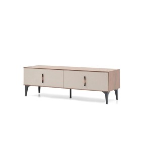 Comoda TV din pal, Nova, 160 cm, nuc, bej