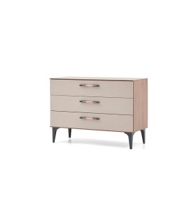 Comoda cu sertare, din pal, Nova, 109x47x75 cm, bej, lemn