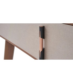 Consola din pal, Nova, 106x44x85 cm, bej, nuc