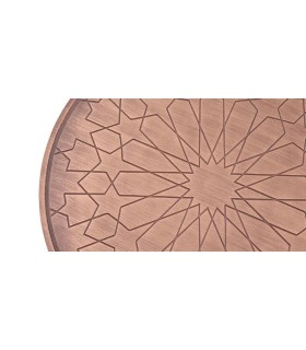 Masuta cafea din MDF frezat si piele eco , Juno, 75x43.2 cm, maro