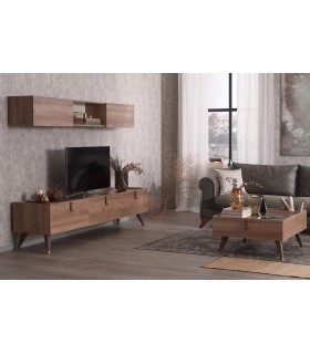 Comoda TV din pal, Ravenna, 212x50 cm, stejar